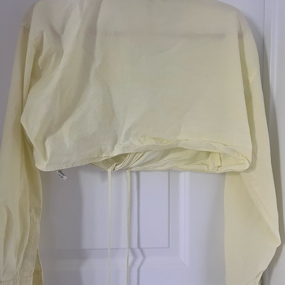 Yellow Women's Poplin Crop Top Size Large - Picture 8 of 9